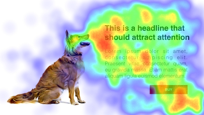 Experiment heatmap of an optimized banner (better conversions)